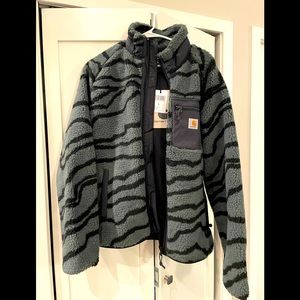 Carhartt Work in Progress WIP Prentis Liner Slate Deep Freeze Jacquard Large.